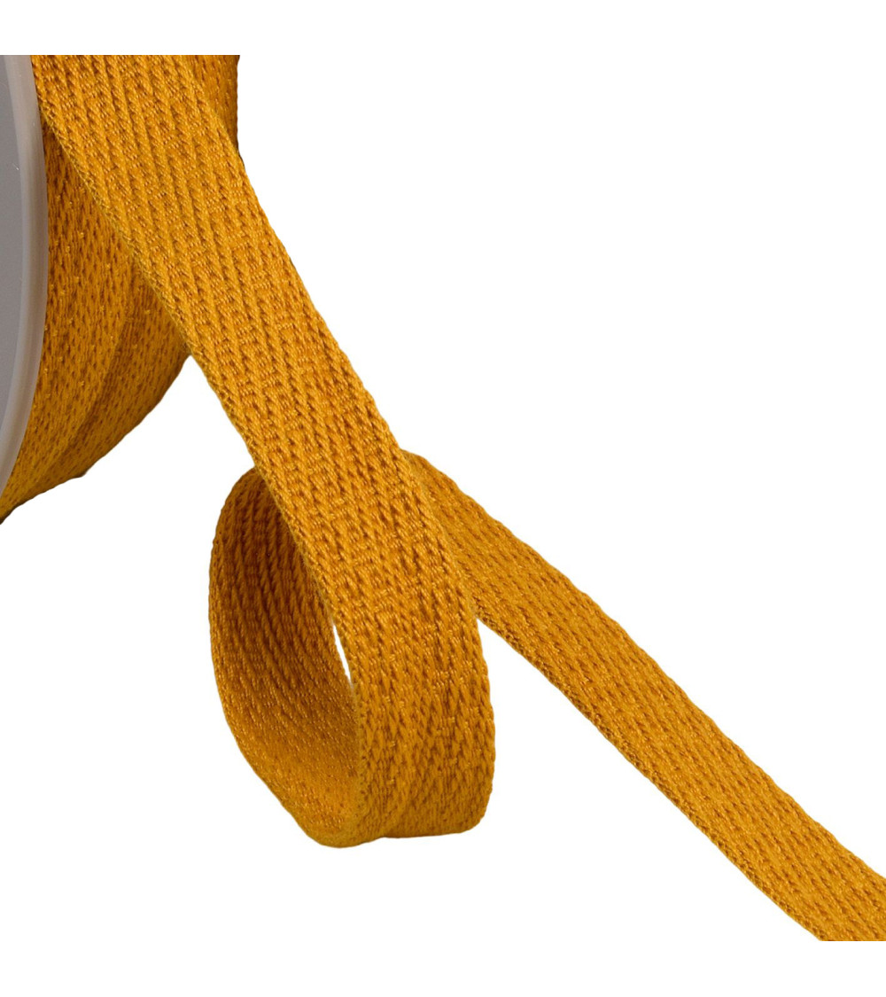 Oblique dash braid 15mm mustard yellow by the meter