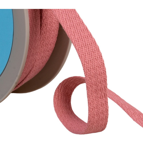 Oblique dash braid 15mm old pink by the meter