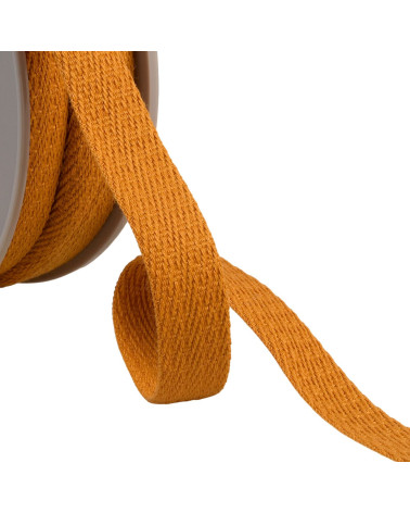 Oblique dashed braid 15mm copper brown by the meter