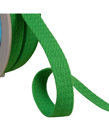 Oblique dash braid 15mm khaki green by the meter