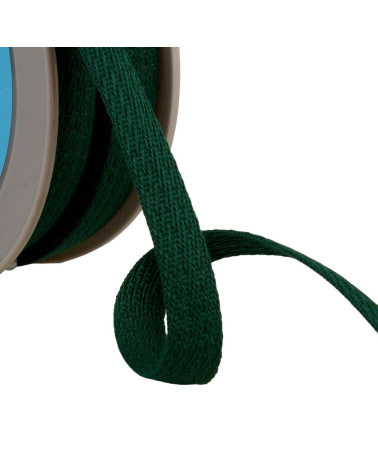 Oblique dash braid 15mm bottle green by the meter