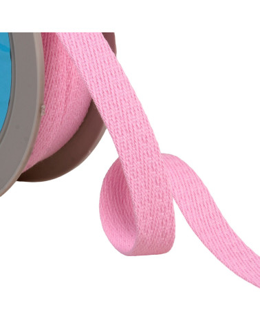 Oblique dash braid 15mm light pink by the meter