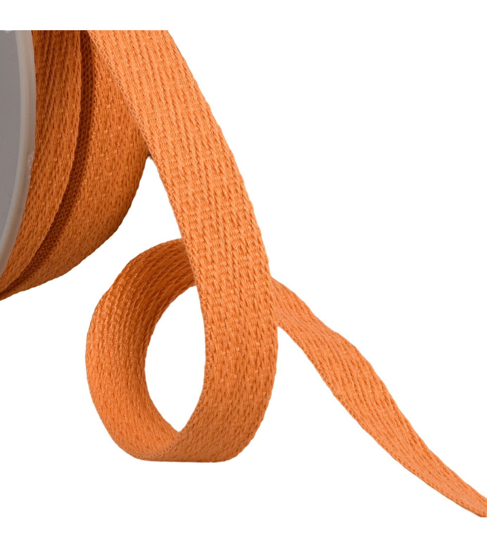 Oblique dash braid 15mm pink orange salmon per meter