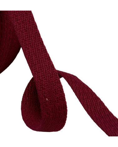 Oblique dash braid 15mm plum purple per meter