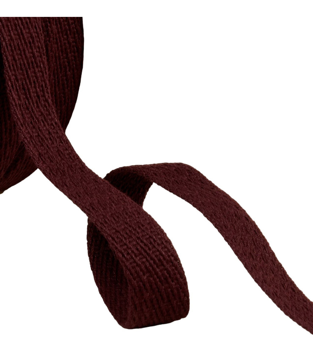 Oblique dash braid 15mm plum purple per meter