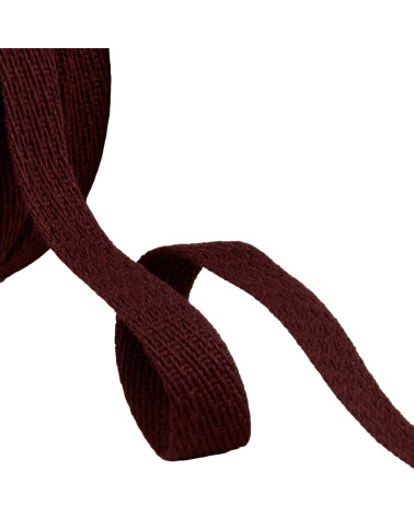 Oblique dash braid 15mm plum purple per meter