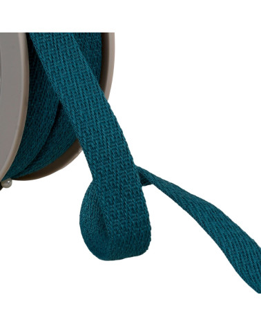 Oblique dash braid 15mm duck blue by the meter