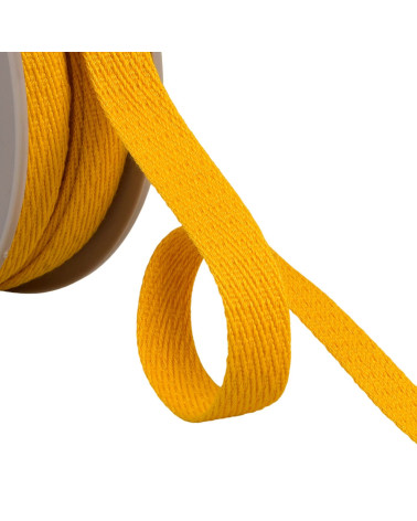 Oblique dash braid 15mm yellow/orange by the meter