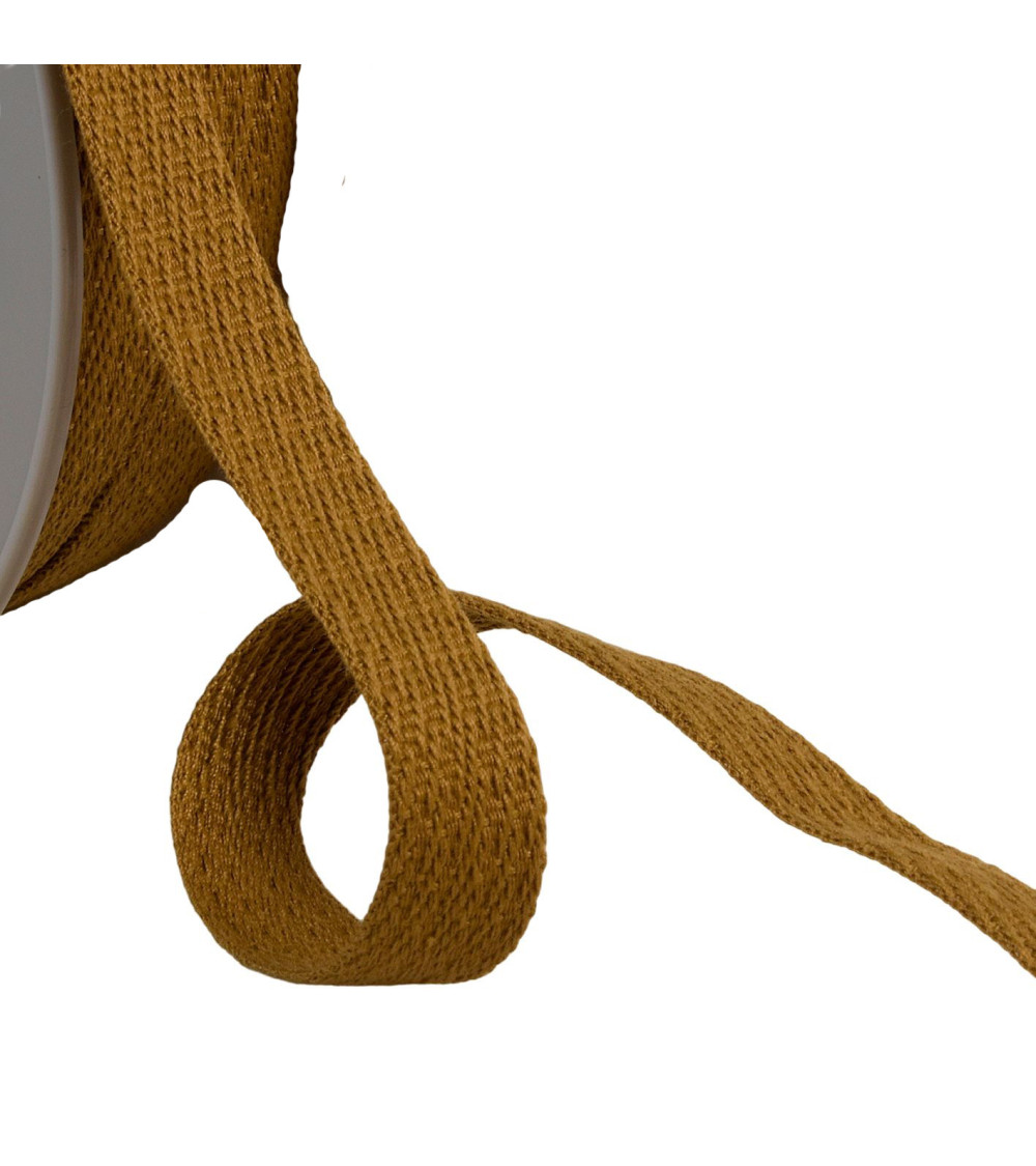 Oblique dash braid 15mm bronze per meter