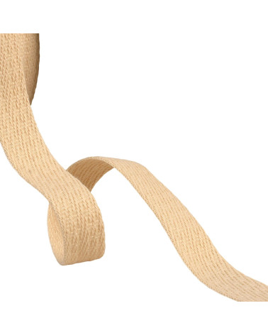 Oblique dash braid 15mm ecru by the meter