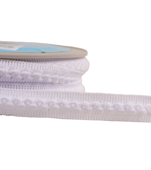 18mm white wave braid per meter