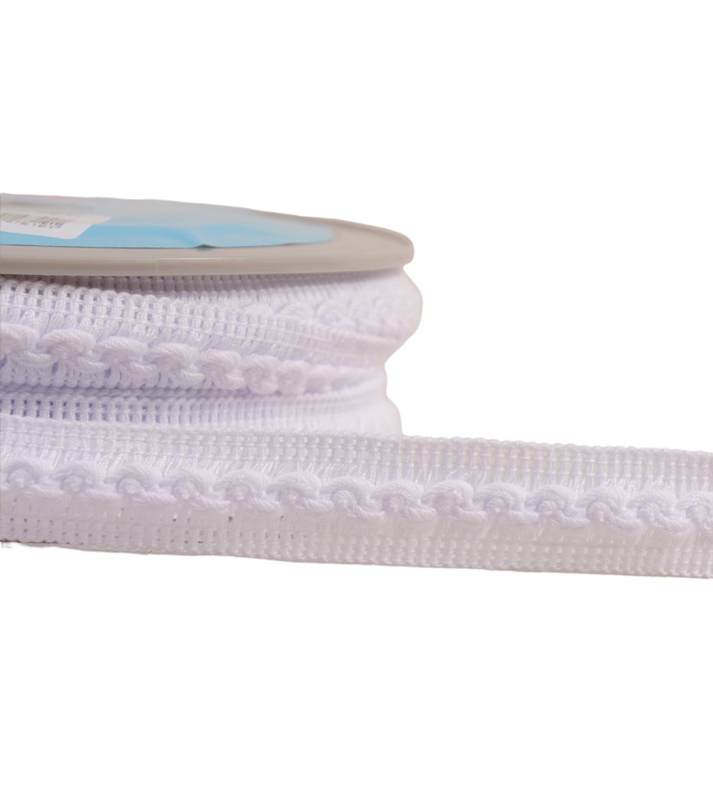 18mm white wave braid per meter