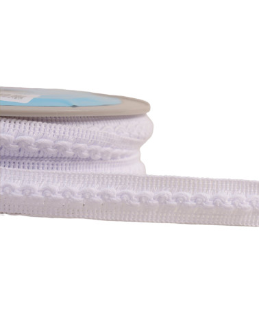 18mm white wave braid per meter