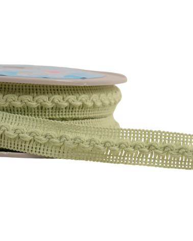 18mm green wave braid by the meter