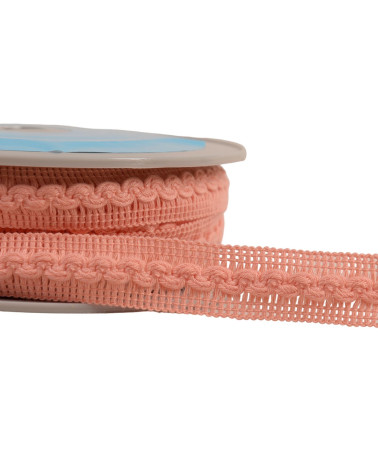18mm salmon orange wave braid by the meter
