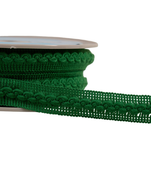 Wave braid 18mm dark green per meter