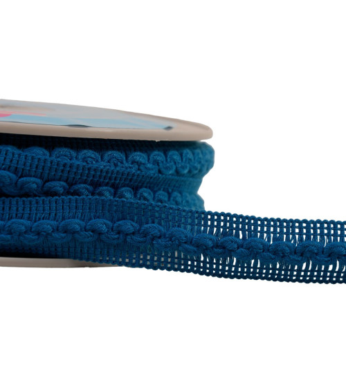 Wave braid 18mm turquoise blue per meter