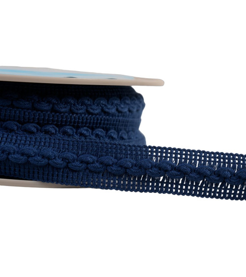 18mm navy blue wave braid per meter