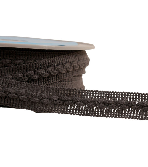 Wave braid 18mm dark gray per meter