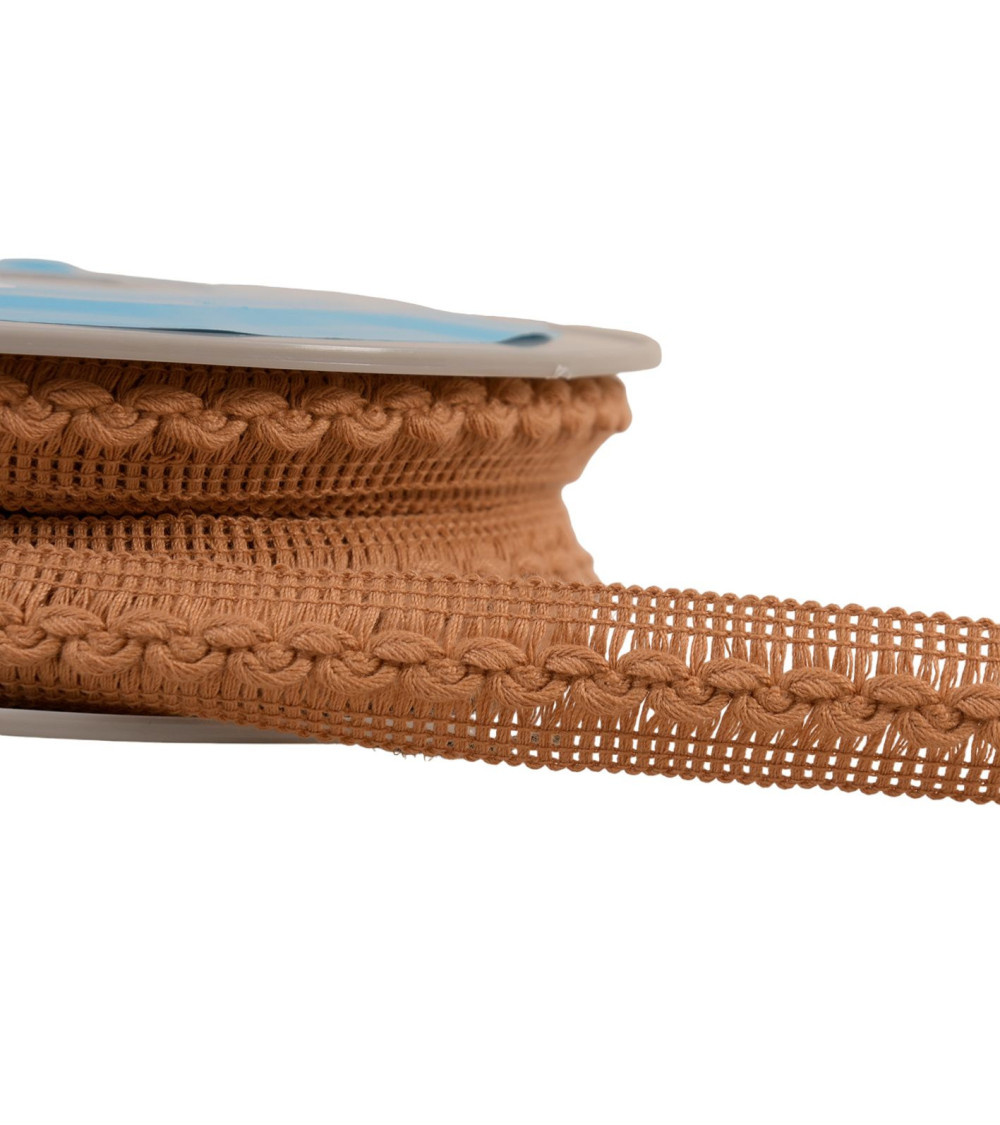 Wave braid 18mm dark beige per meter