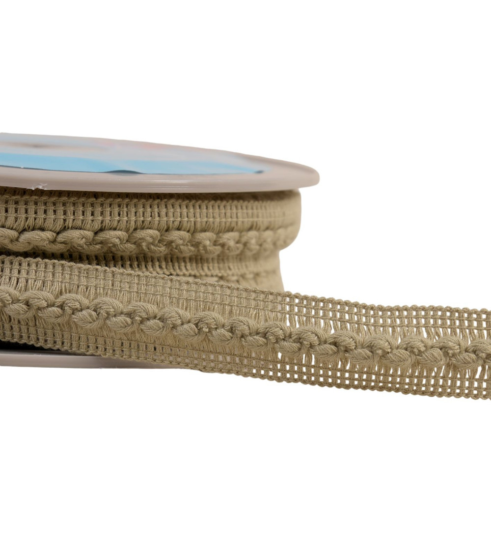 18mm taupe brown wave braid per meter