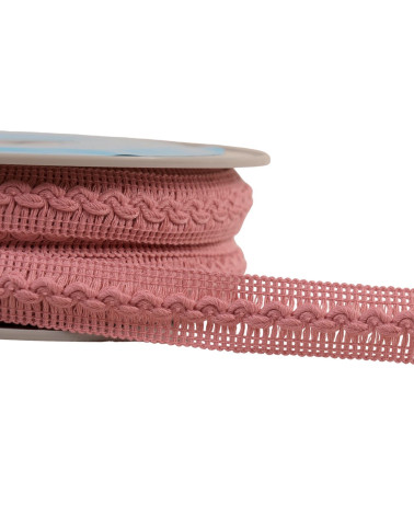 18mm old pink wave braid by the meter