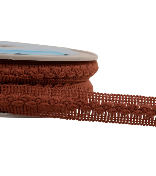 Wave braid 18mm rust orange per meter