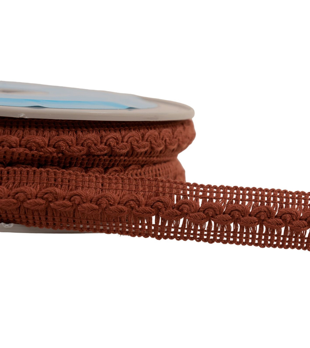 Wave braid 18mm rust orange per meter