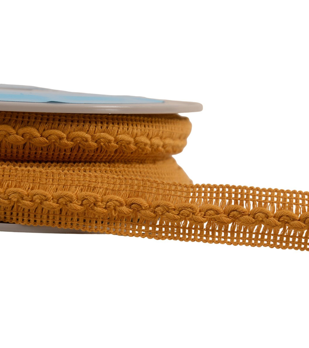 Wave braid 18mm copper brown per meter