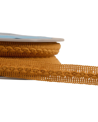 Wave braid 18mm copper brown per meter