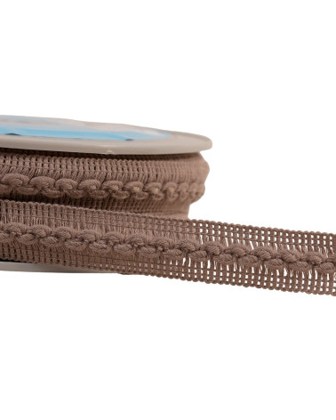 18mm chocolate brown wave braid per meter