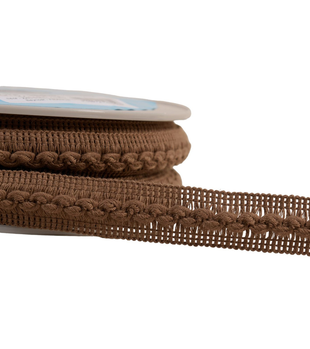 18mm light brown wave braid per meter