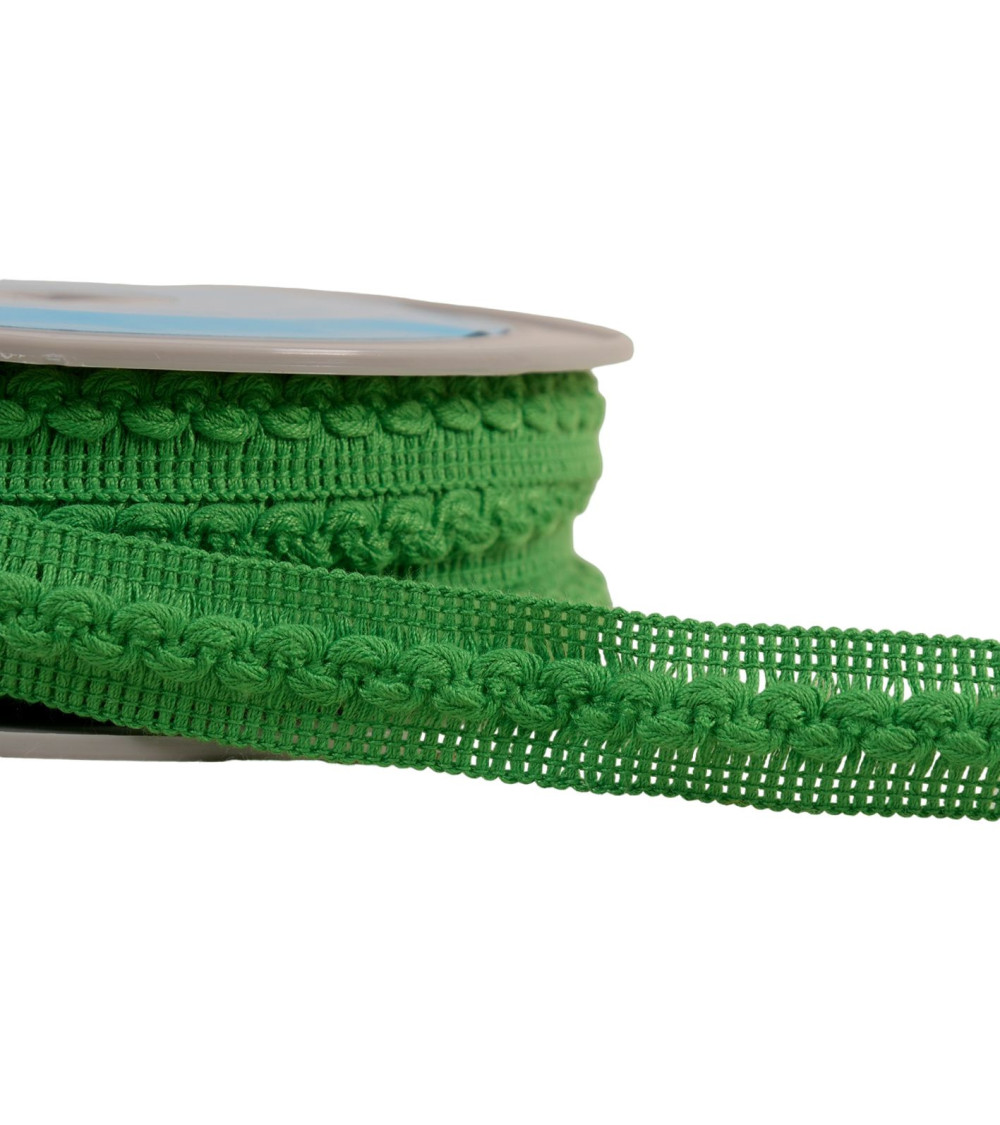 Wave braid 18mm khaki green per meter