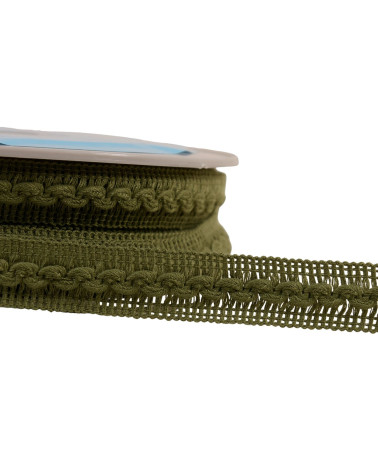 18mm khaki green wave braid by the meter