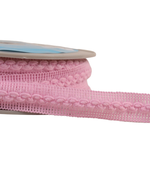 Wave braid 18mm light pink per meter