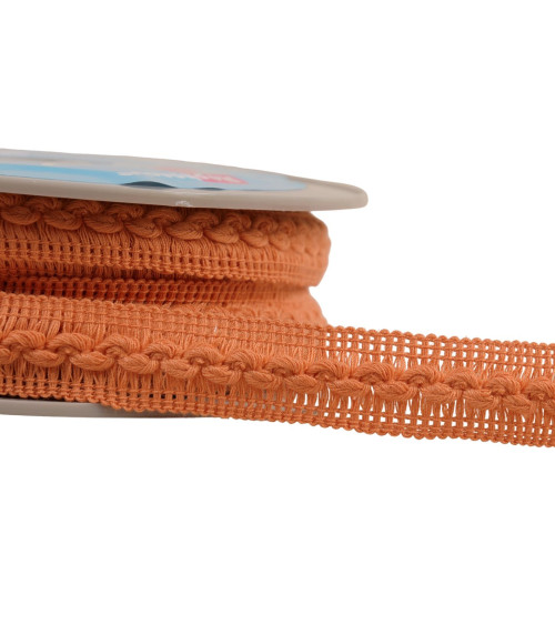 Wave braid 18mm salmon orange per meter