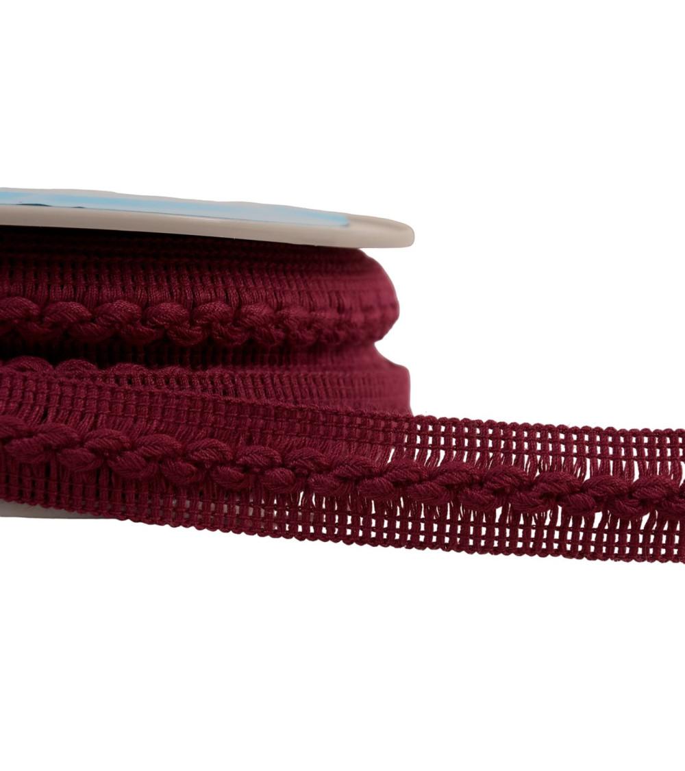 Wave braid 18mm plum purple per meter