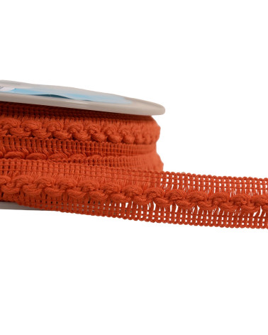 18mm orange bengal wave braid by the meter