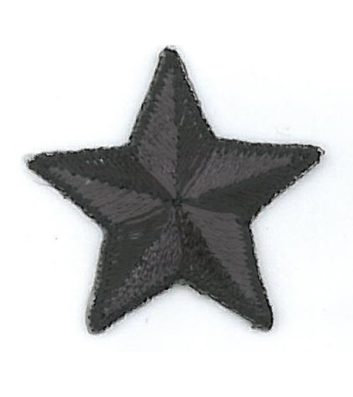 Black star iron-on patch 3cm