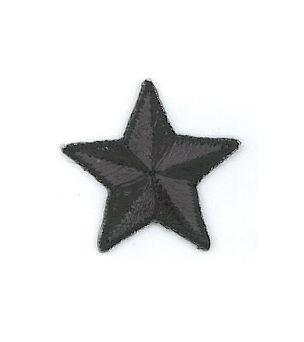 Black star iron-on patch 3cm
