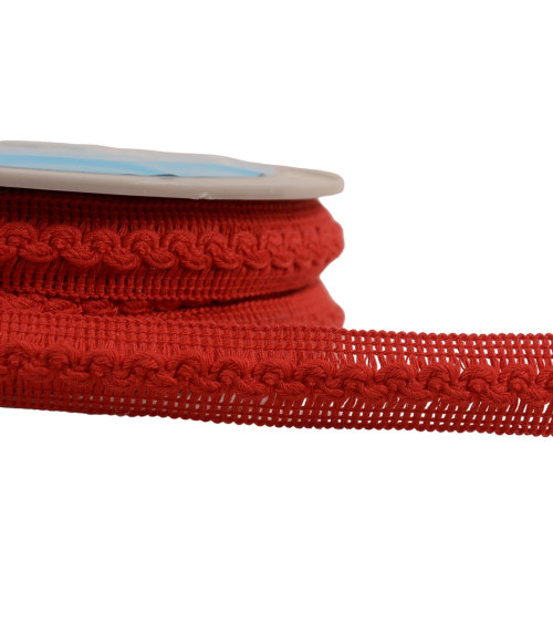 Hermes red 18mm wave braid per meter