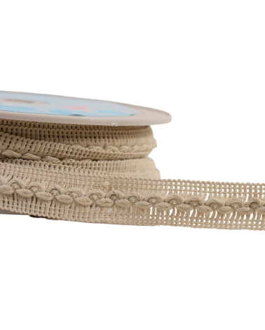 18mm beige/gold wave braid by the meter