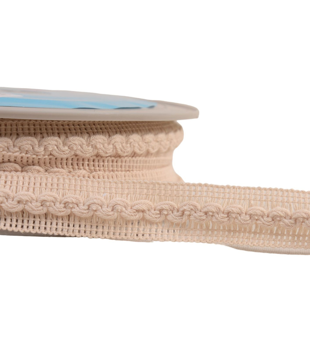 18mm ecru wave braid per meter