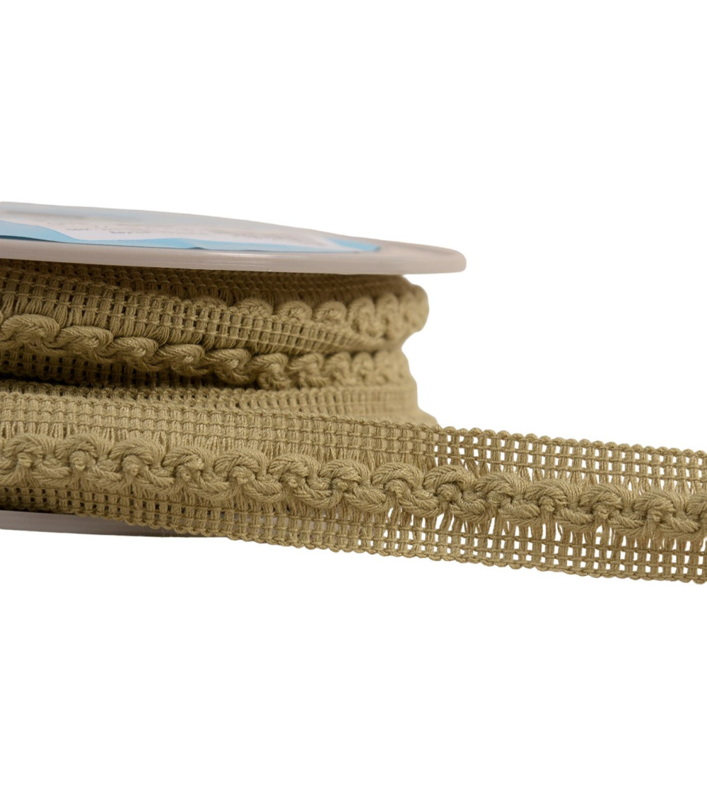 18mm taupe brown wave braid per meter