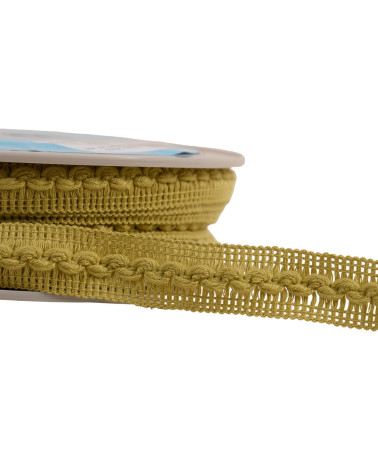 Wave braid 18mm green/beige per meter