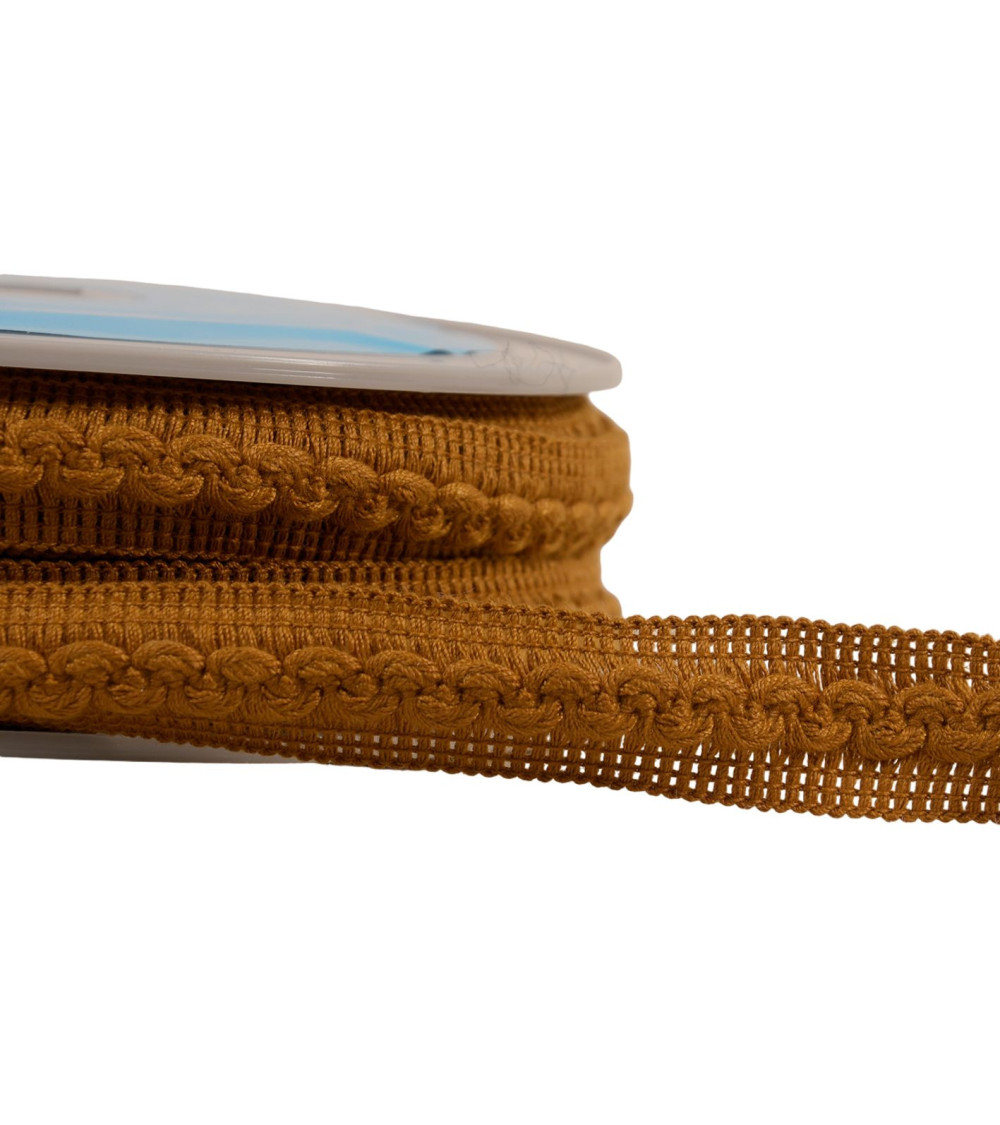 Wave braid 18mm copper brown per meter