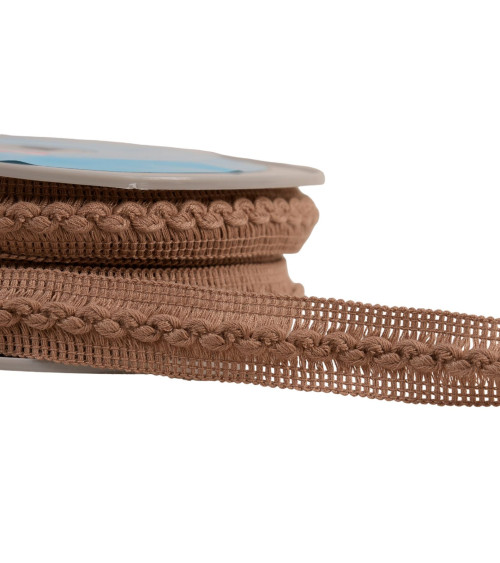 Wave braid 18mm dark beige per meter