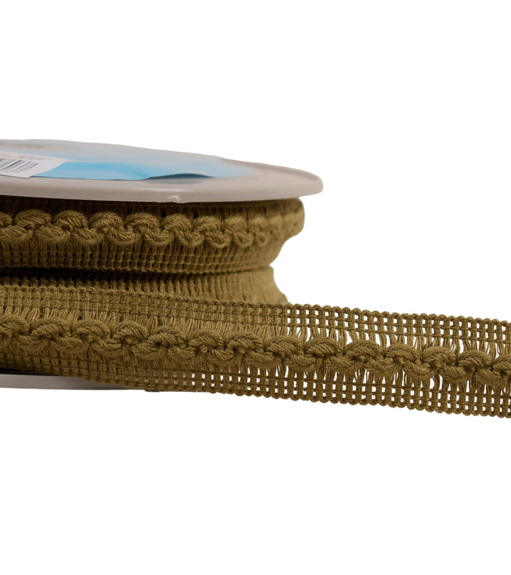 Wave braid 18mm beige/light brown per meter