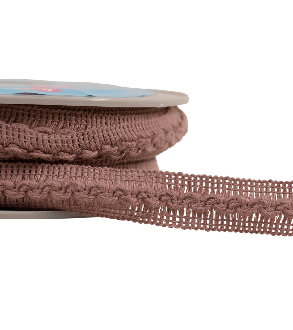 18mm old pink wave braid by the meter