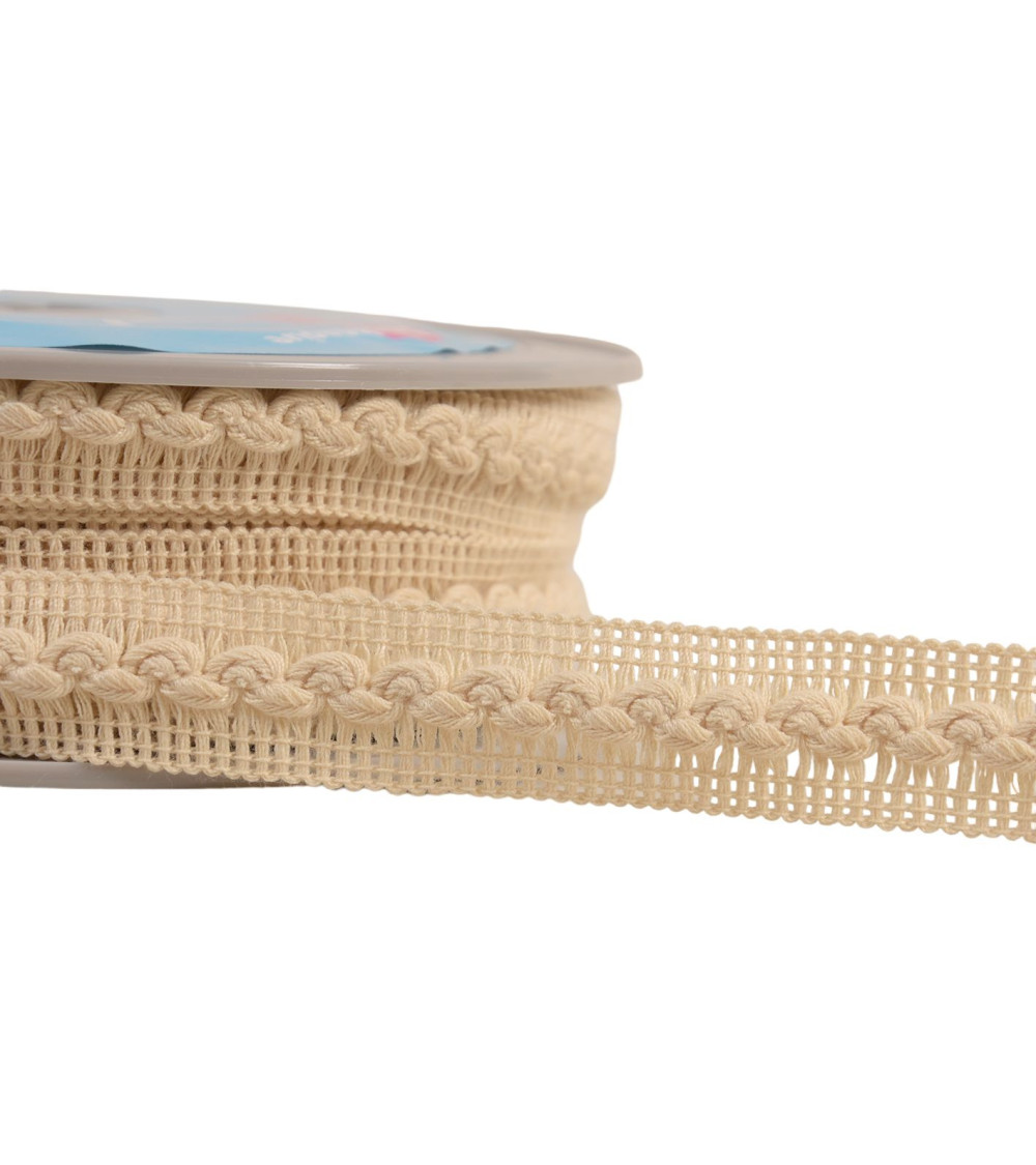 18mm ecru wave braid per meter